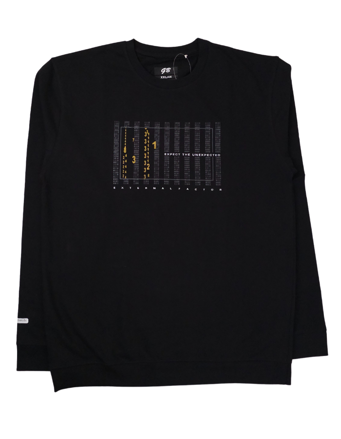 MCs80002 Regular Fit Printed Black Colour Men Sweatshirt - Inthiga Fashions