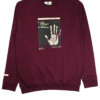 Regular Fit Printed Mulberry Colour Men Sweatshirt